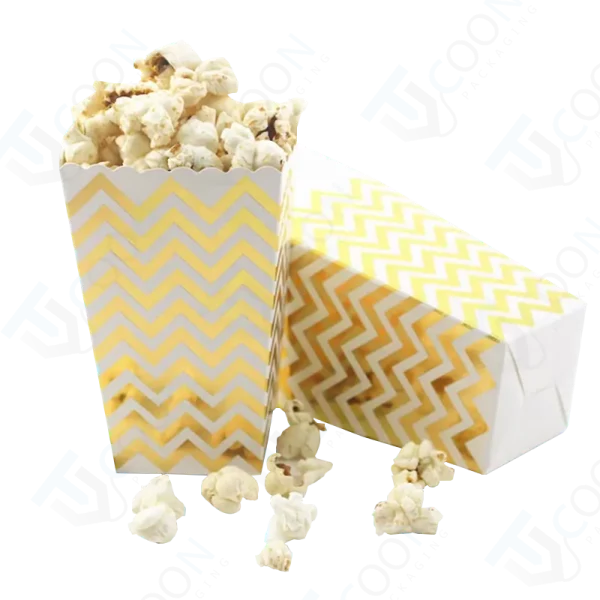 Gold Popcorn Boxes