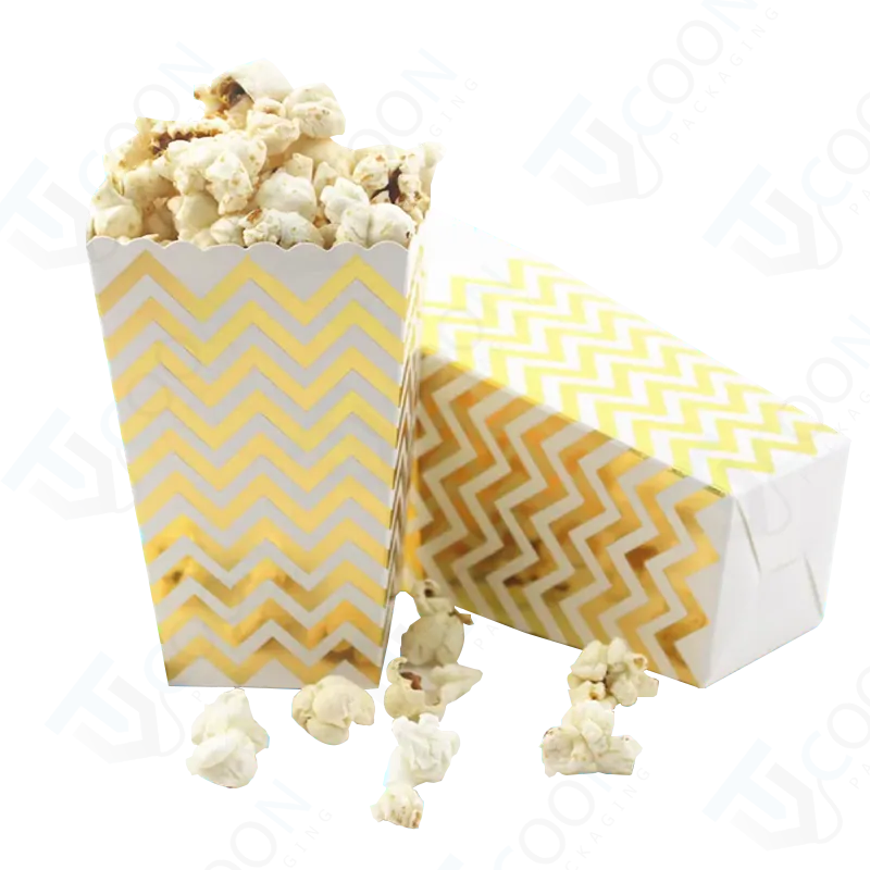 Gold Popcorn Boxes