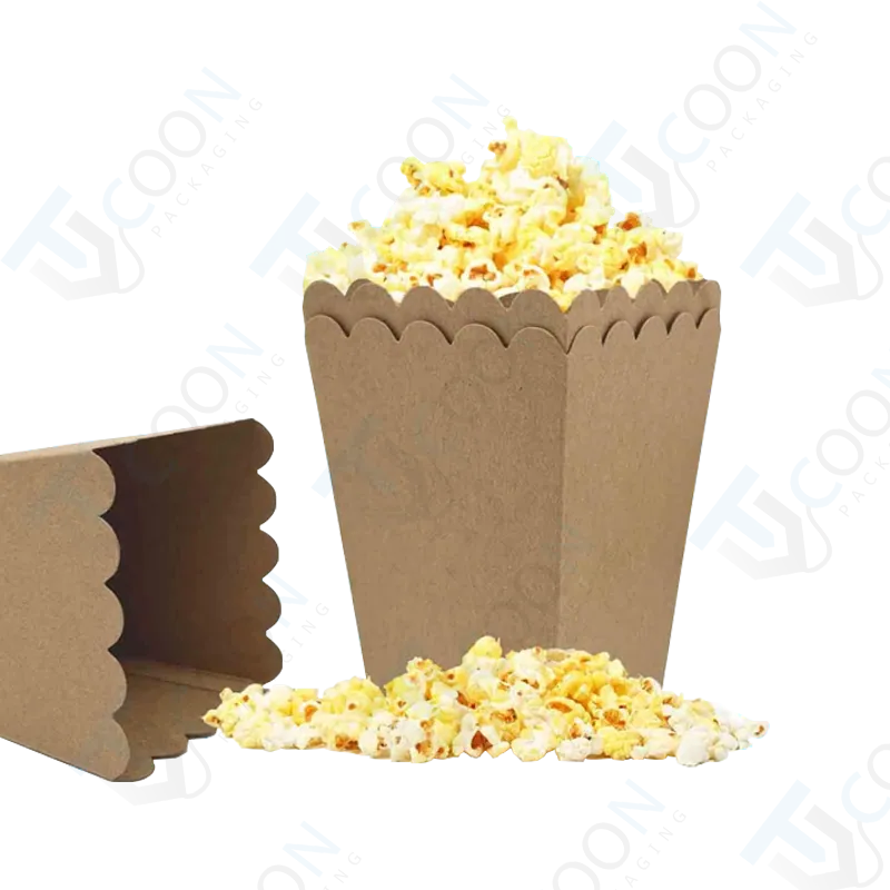 Custom Brown Popcorn Boxes