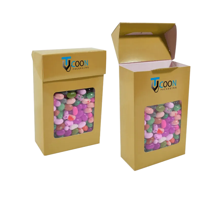 Custom Window Candy Packaging Boxes - Tycoon Packaging