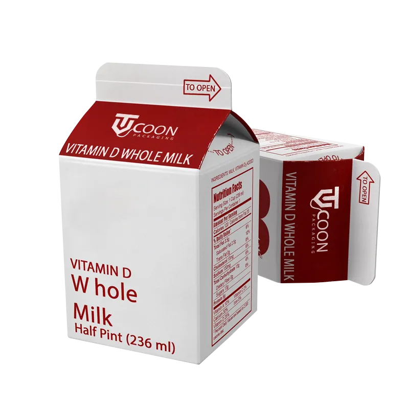 Custom Half Pint Milk Cartons Bulk at Wholesale Rate