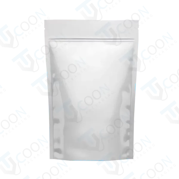 White Kraft Stand Up Pouches