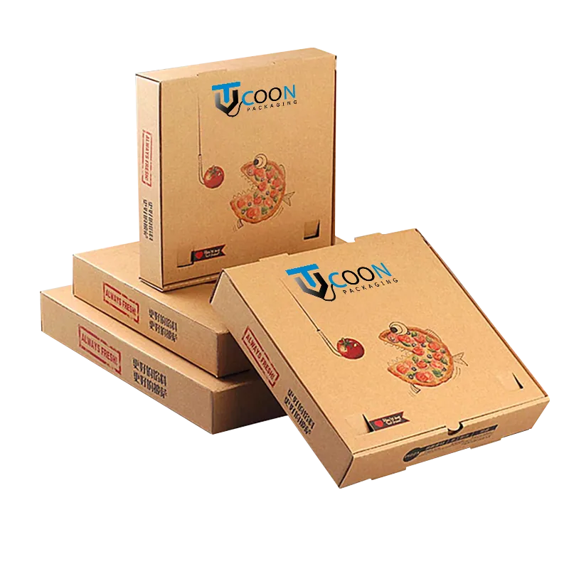Brown Pizza Boxes