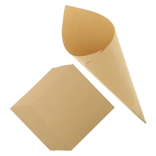 kraft printed paper cones