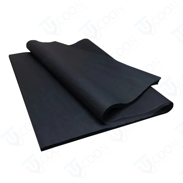 black tissue paper