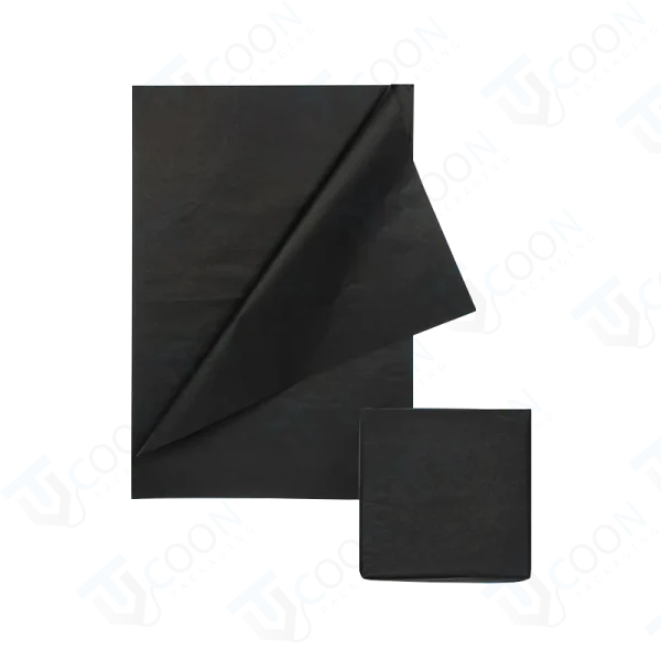 black tissue paper