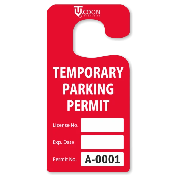 custom parking hang tags