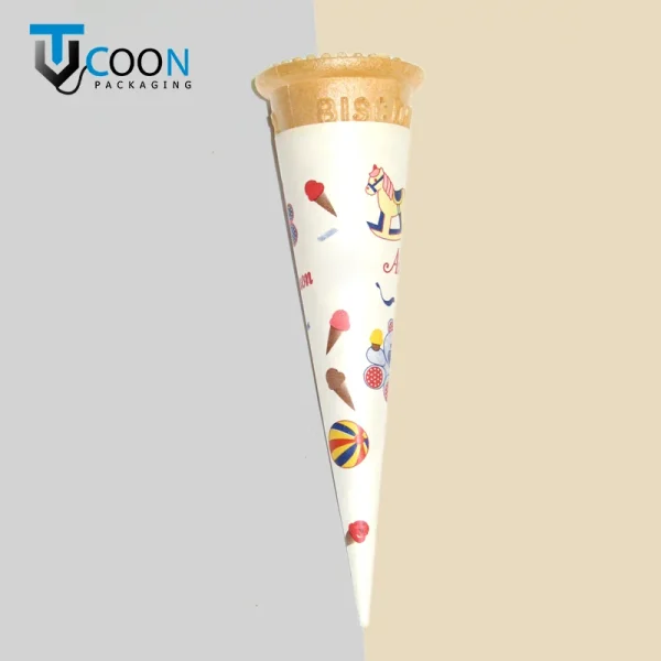 ice cream cone paper sleeve