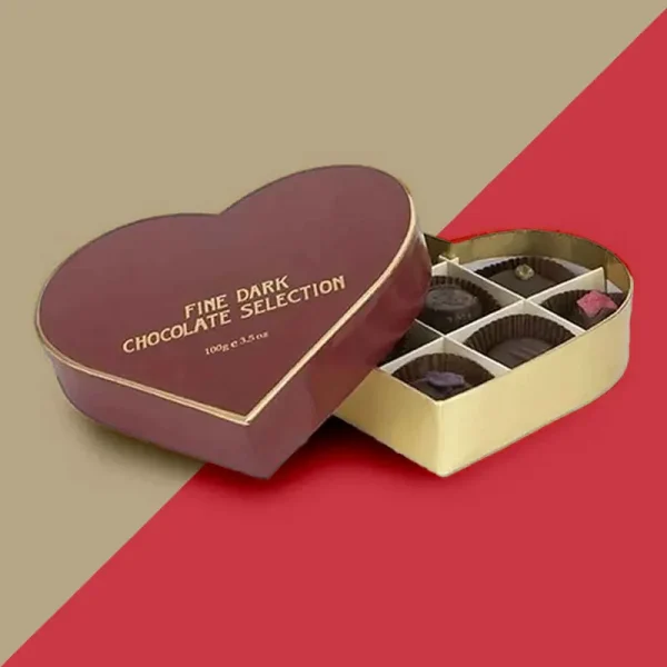 Custom heart chocolate boxes