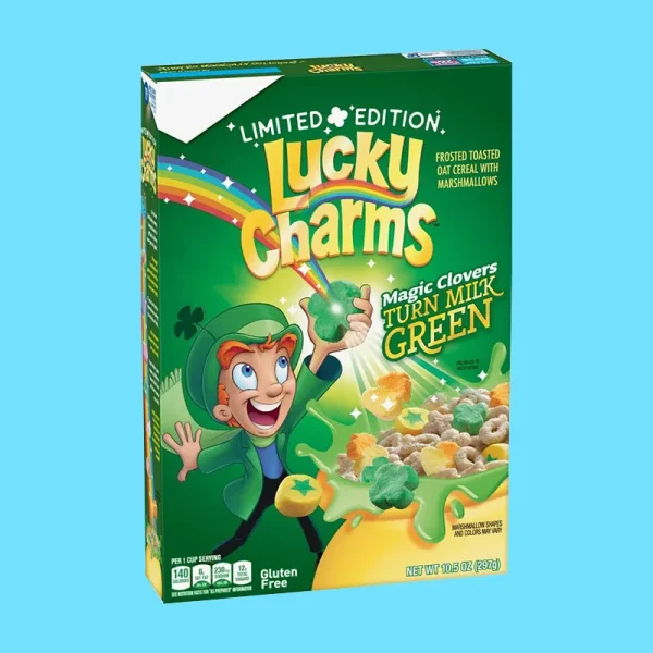 green cereal box