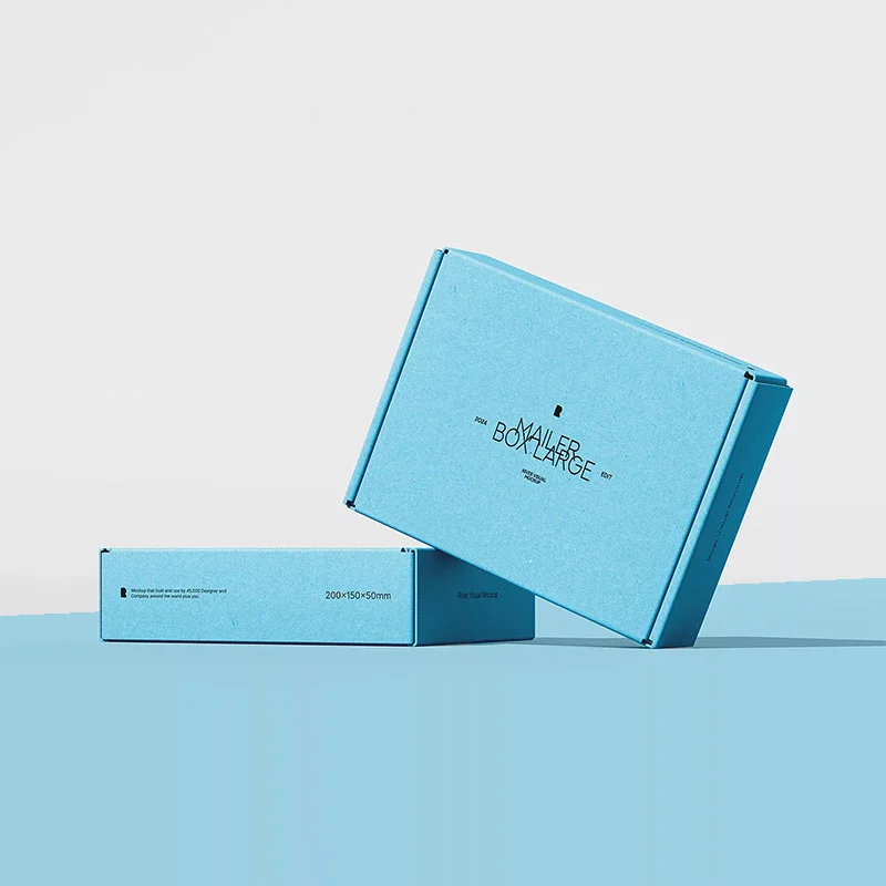Blue Mailer Boxes